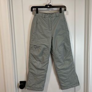 L.L. Bean Kids' Light Gray Snow Pants Size 8
